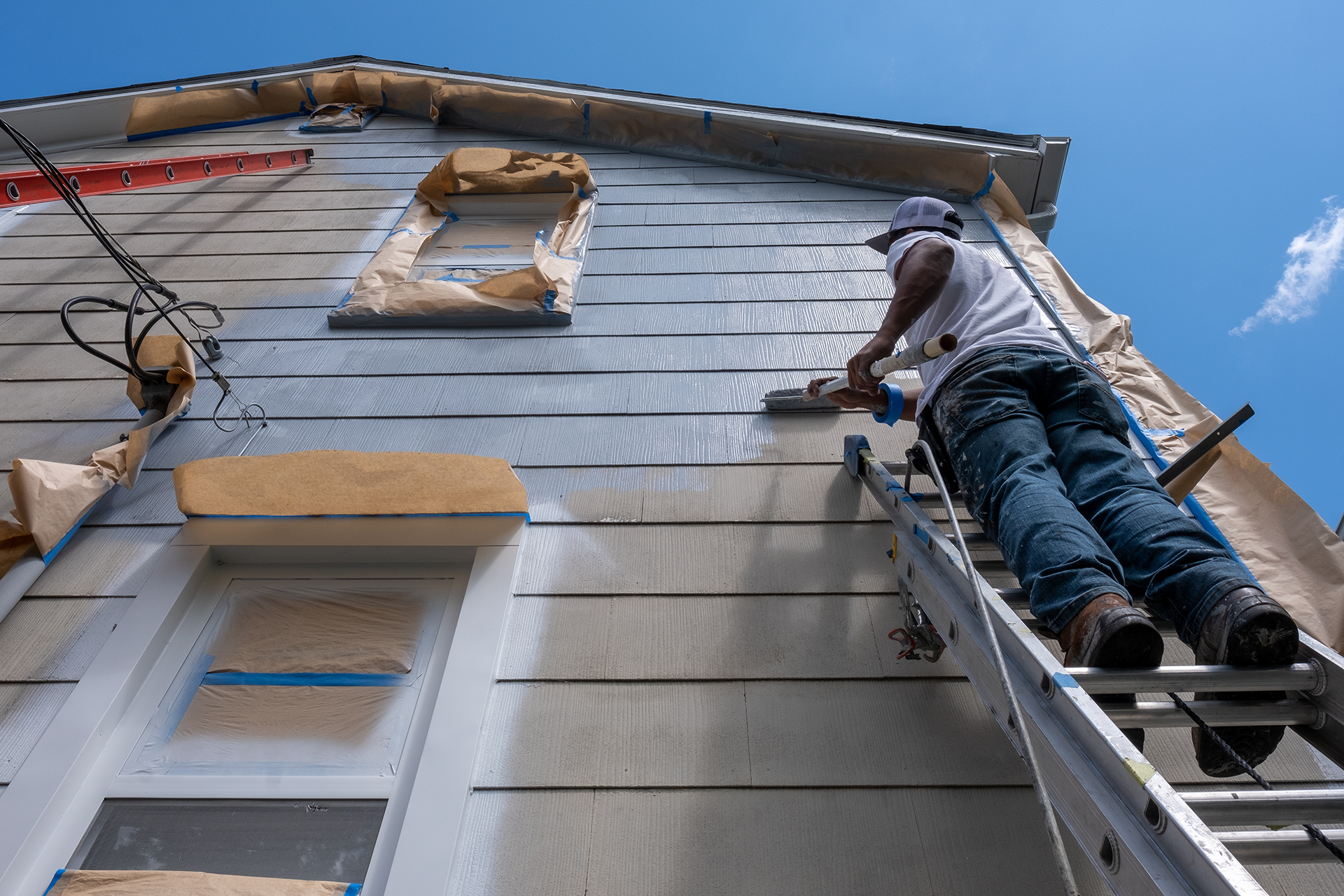 Exterior painting process