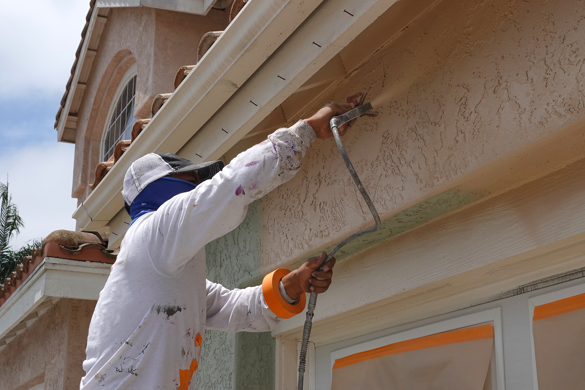 Exterior painting process